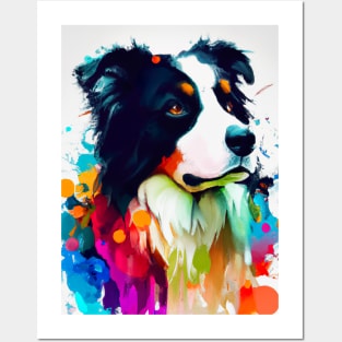 Colorful Border Collie Posters and Art